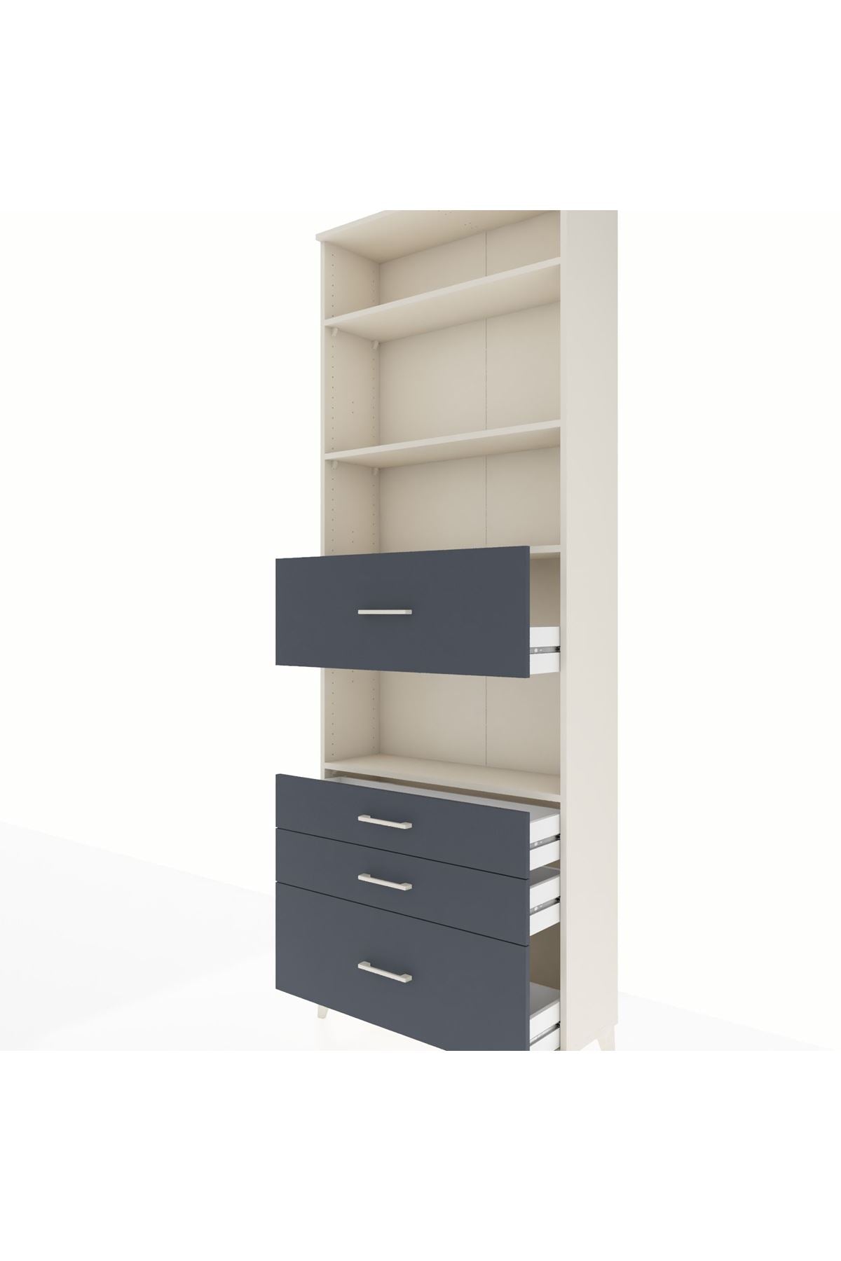 Arges Dolap 4 Raflı 4 Çekmeceli 88x30x243 - S33M178V2A