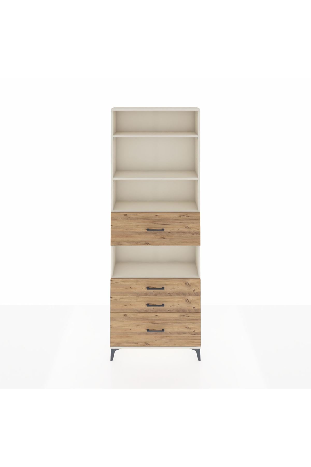 Arges Dolap 4 Raflı 4 Çekmeceli 88x30x243 - S33M178V3A