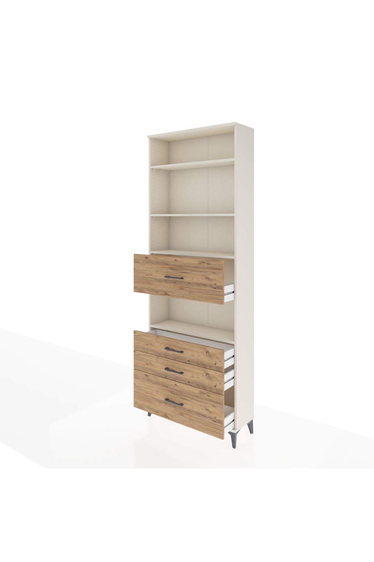 Arges Dolap 4 Raflı 4 Çekmeceli 88x30x243 - S33M178V3A
