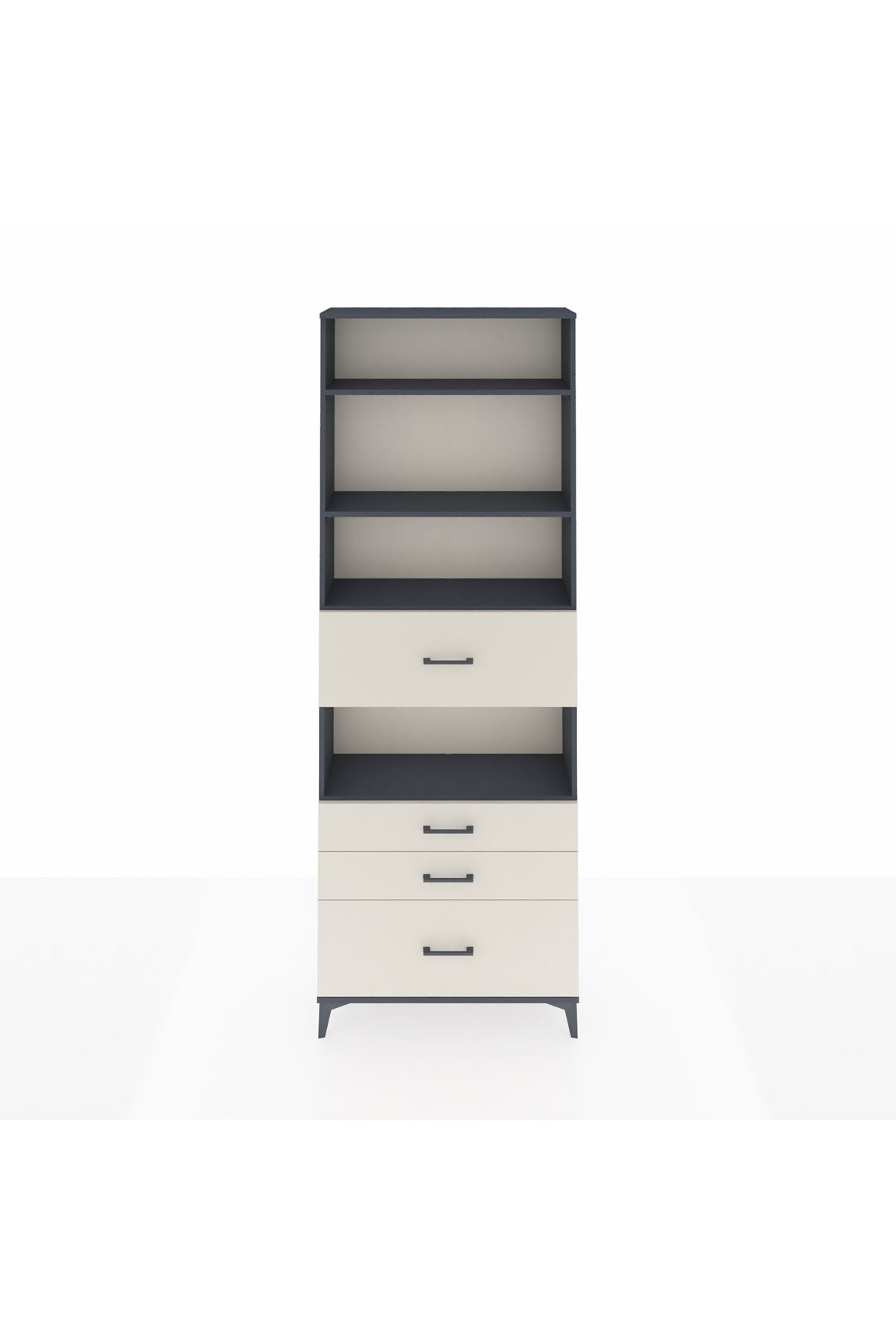Arges Dolap 4 Raflı 4 Çekmeceli 88x30x243 - S33M178V4A