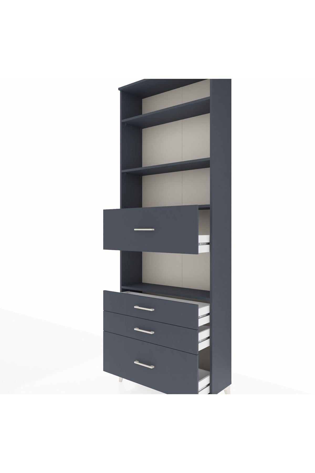 Arges Dolap 4 Raflı 4 Çekmeceli 88x30x243 - S33M178V5A