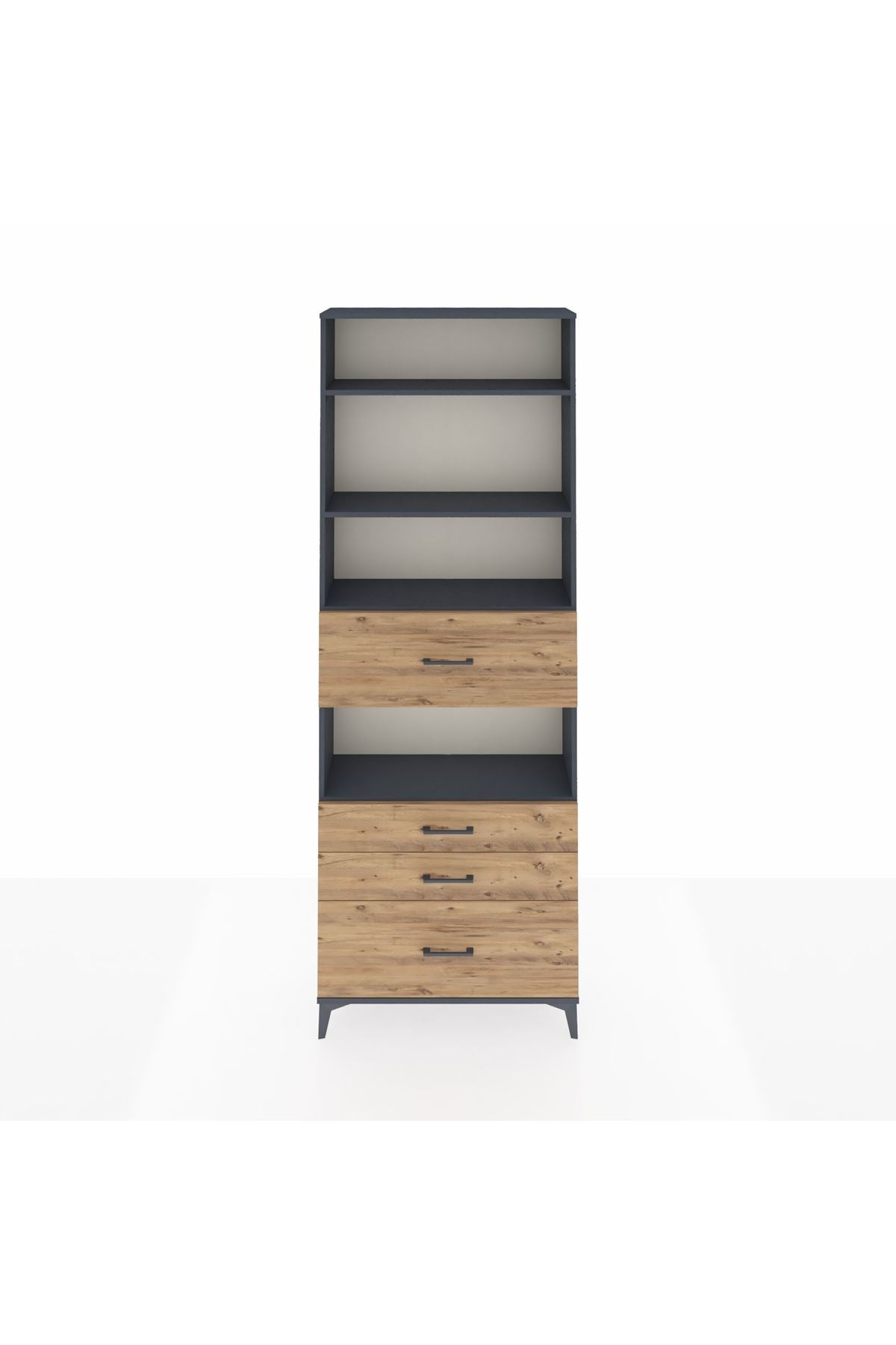 Arges Dolap 4 Raflı 4 Çekmeceli 88x30x243 - S33M178V6A