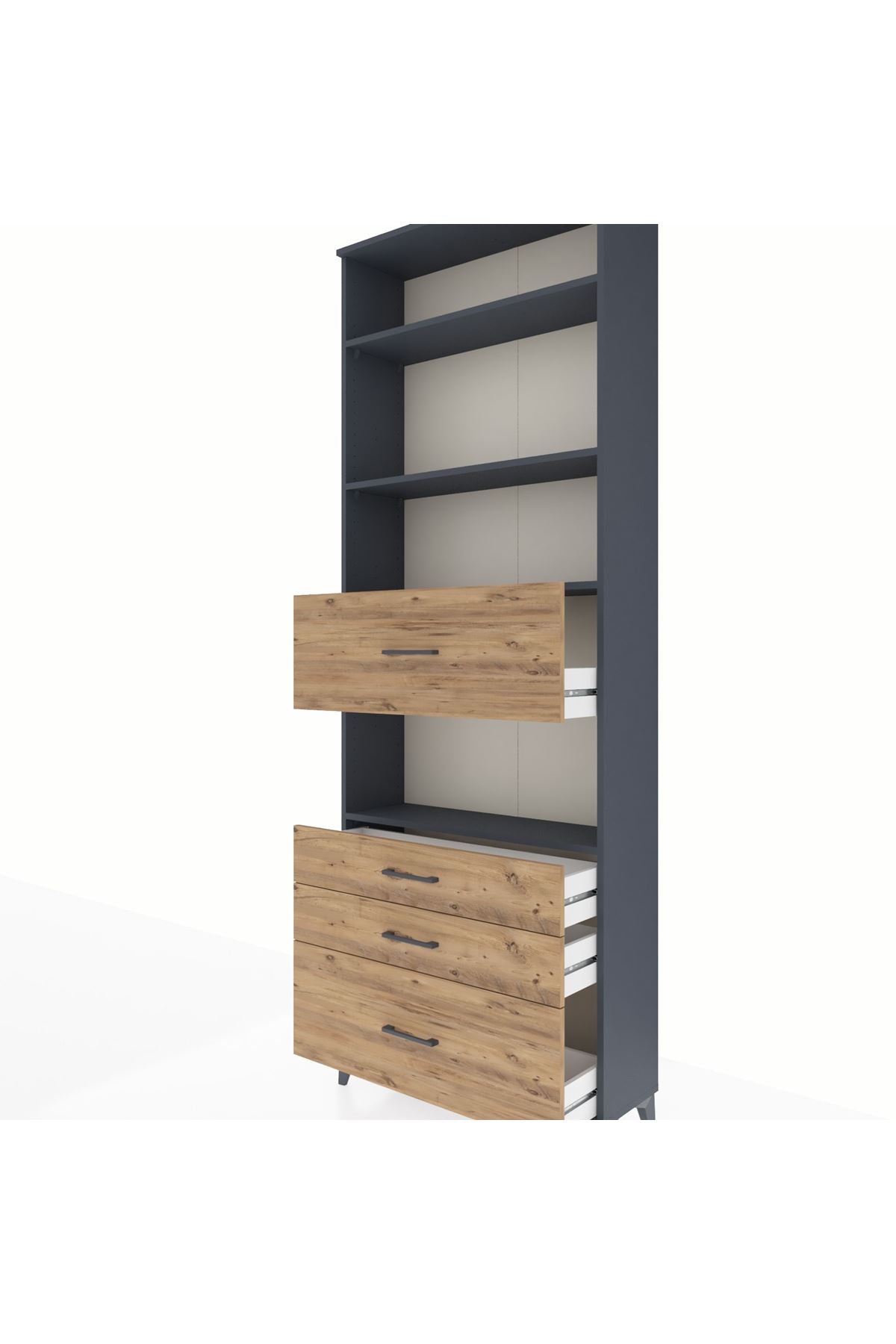 Arges Dolap 4 Raflı 4 Çekmeceli 88x30x243 - S33M178V6A