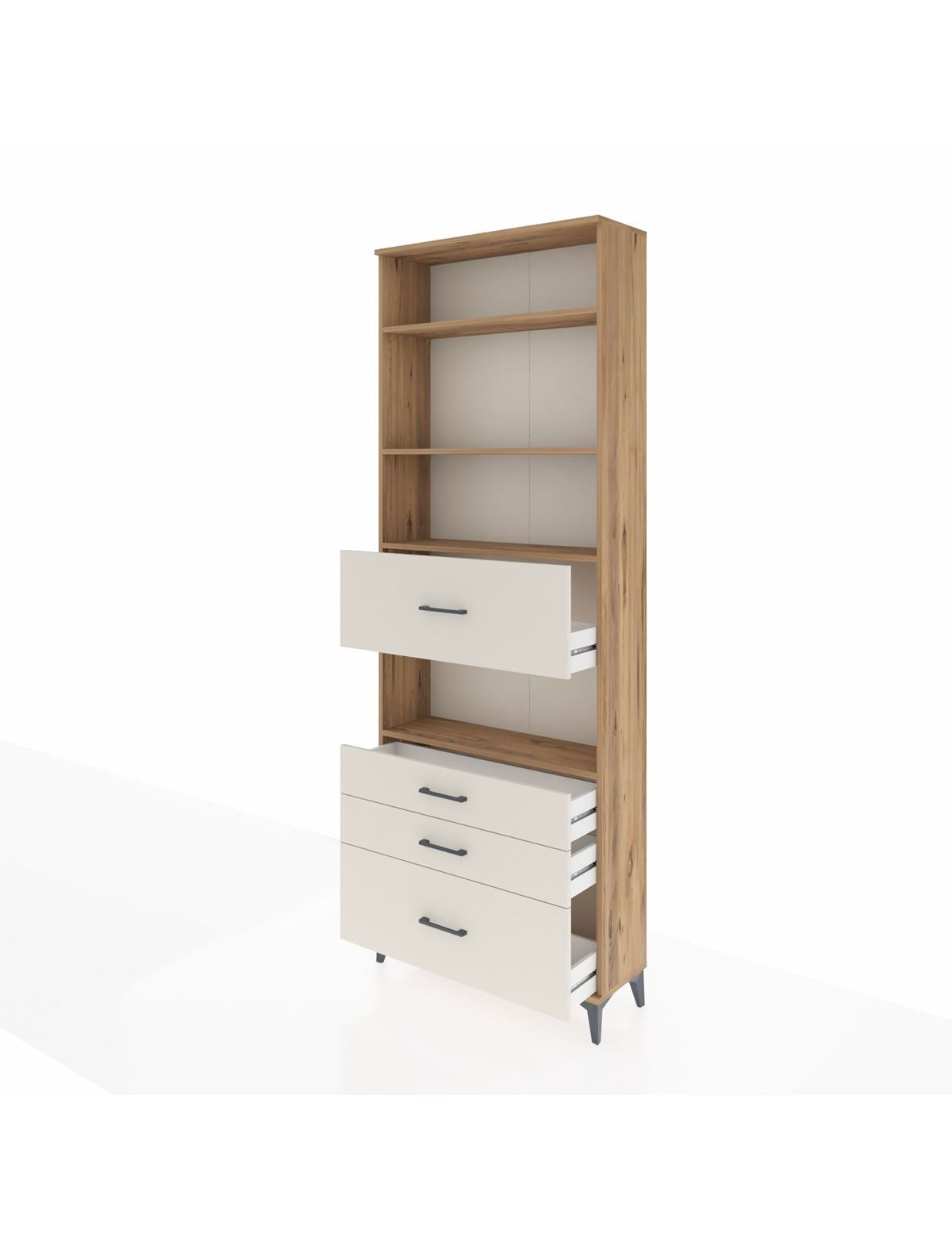 Arges Dolap 4 Raflı 4 Çekmeceli 88x30x243 - S33M178V7A