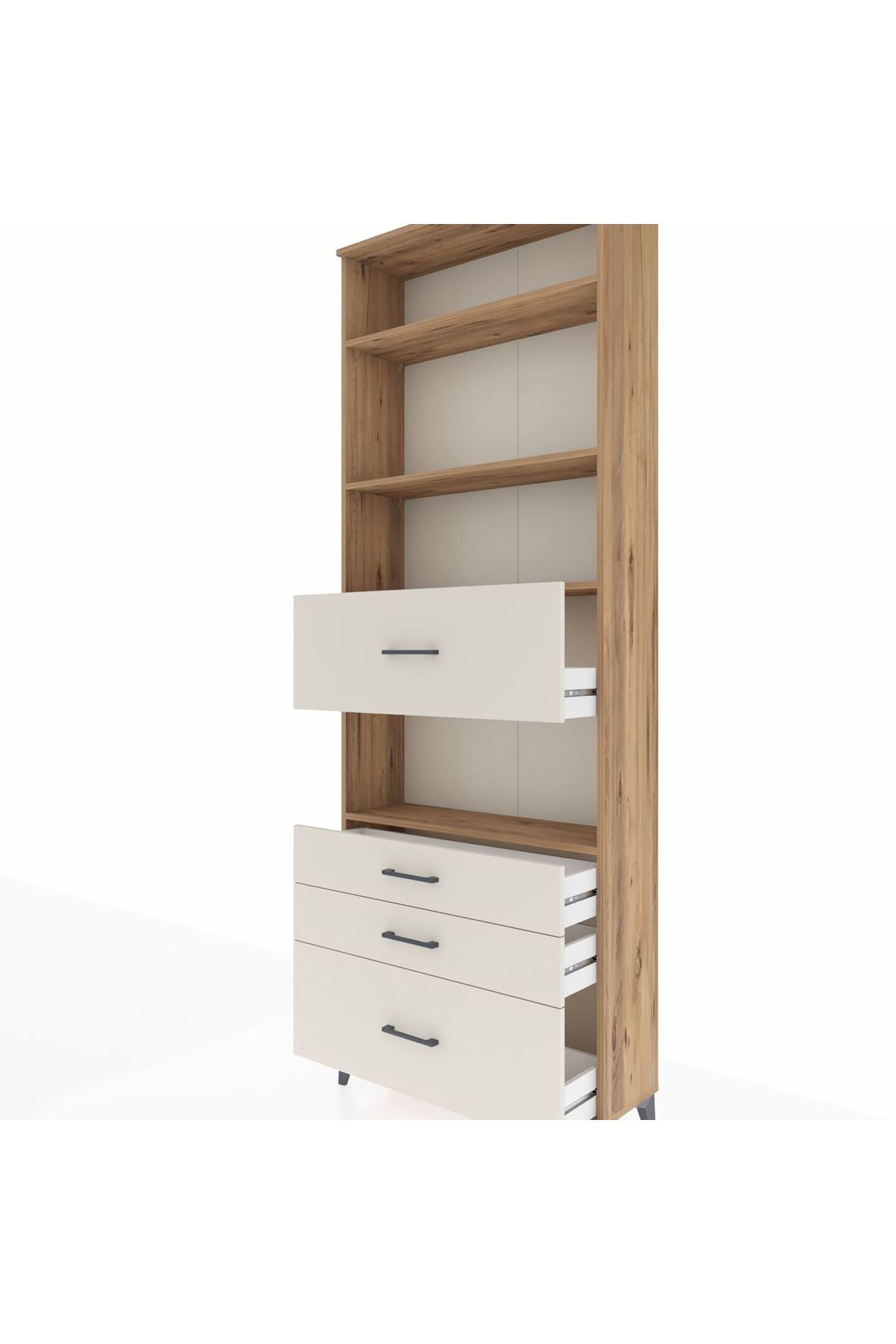Arges Dolap 4 Raflı 4 Çekmeceli 88x30x243 - S33M178V7A