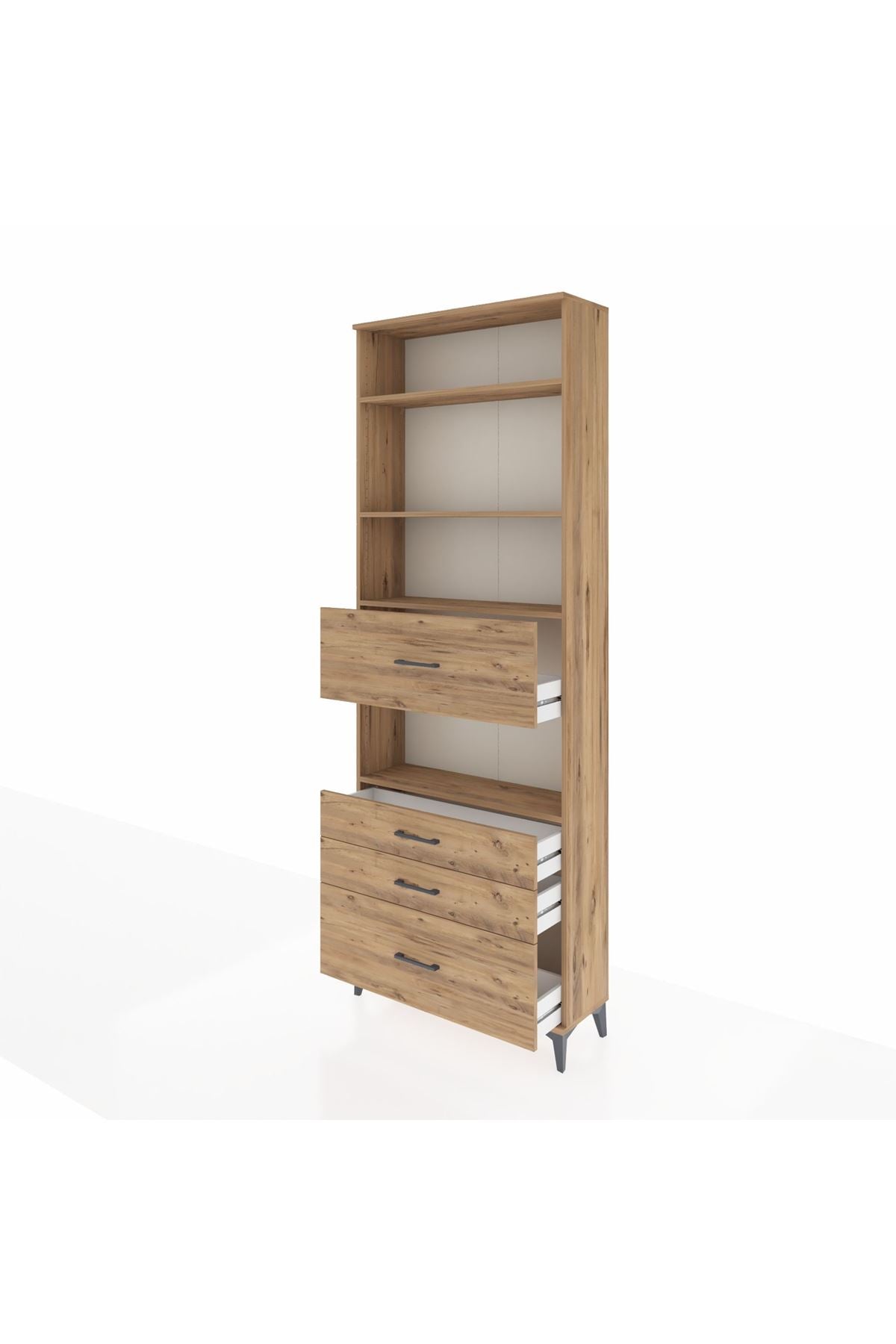 Arges Dolap 4 Raflı 4 Çekmeceli 88x30x243 - S33M178V9A