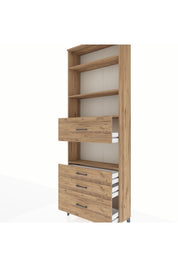 Arges Dolap 4 Raflı 4 Çekmeceli 88x30x243 - S33M178V9A