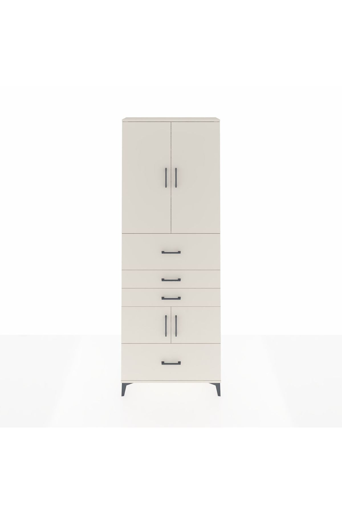 Arges Dolap 4 Raflı 4 Çekmeceli 4 Kapaklı 88x30x243 - S33M179V1A