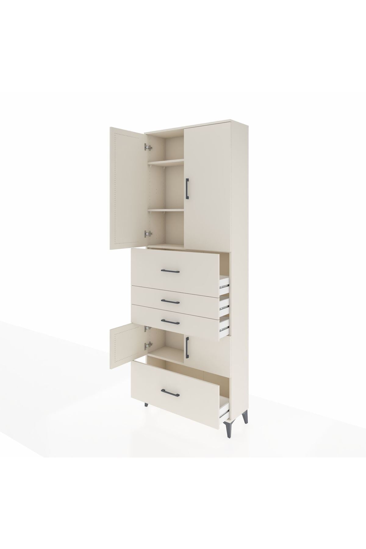 Arges Dolap 4 Raflı 4 Çekmeceli 4 Kapaklı 88x30x243 - S33M179V1A
