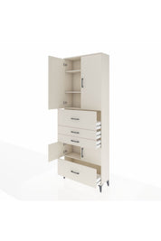 Arges Dolap 4 Raflı 4 Çekmeceli 4 Kapaklı 88x30x243 - S33M179V1A
