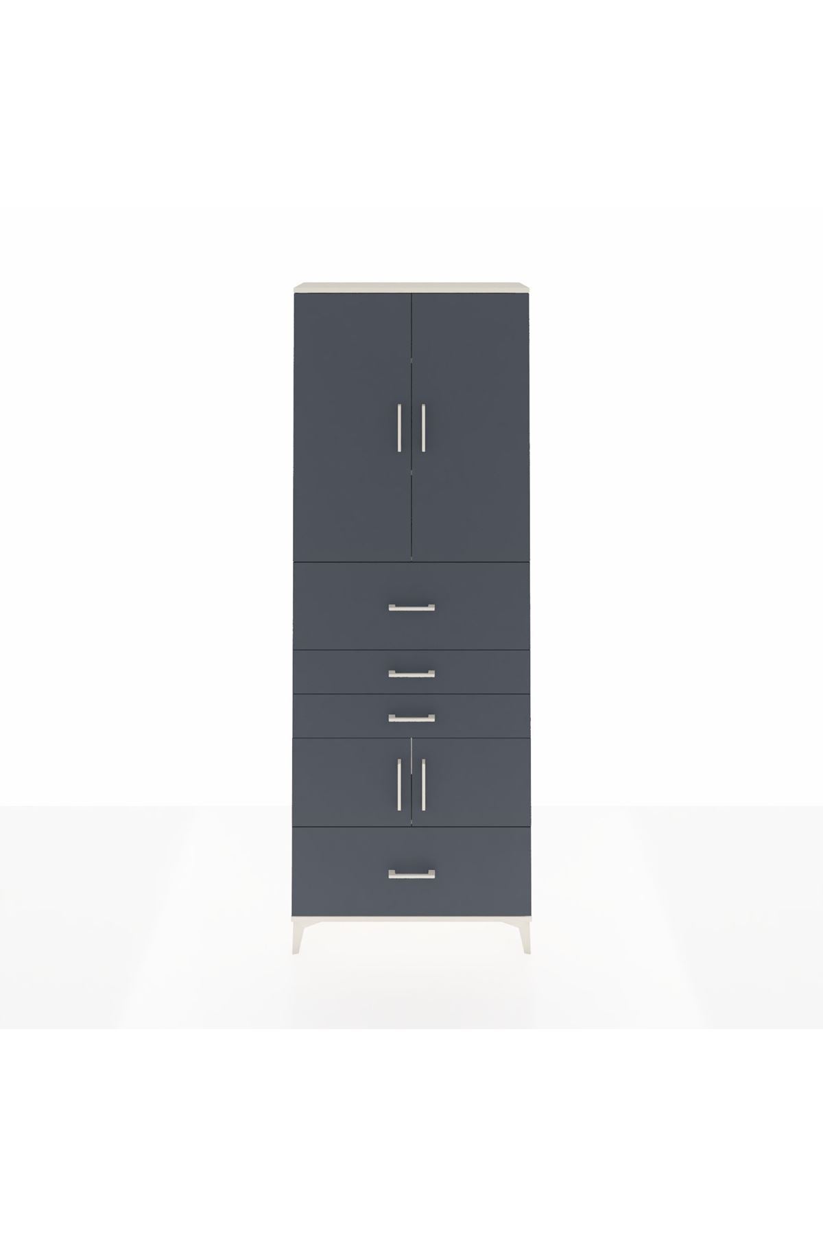 Arges Dolap 4 Raflı 4 Çekmeceli 4 Kapaklı 88x30x243 - S33M179V2A