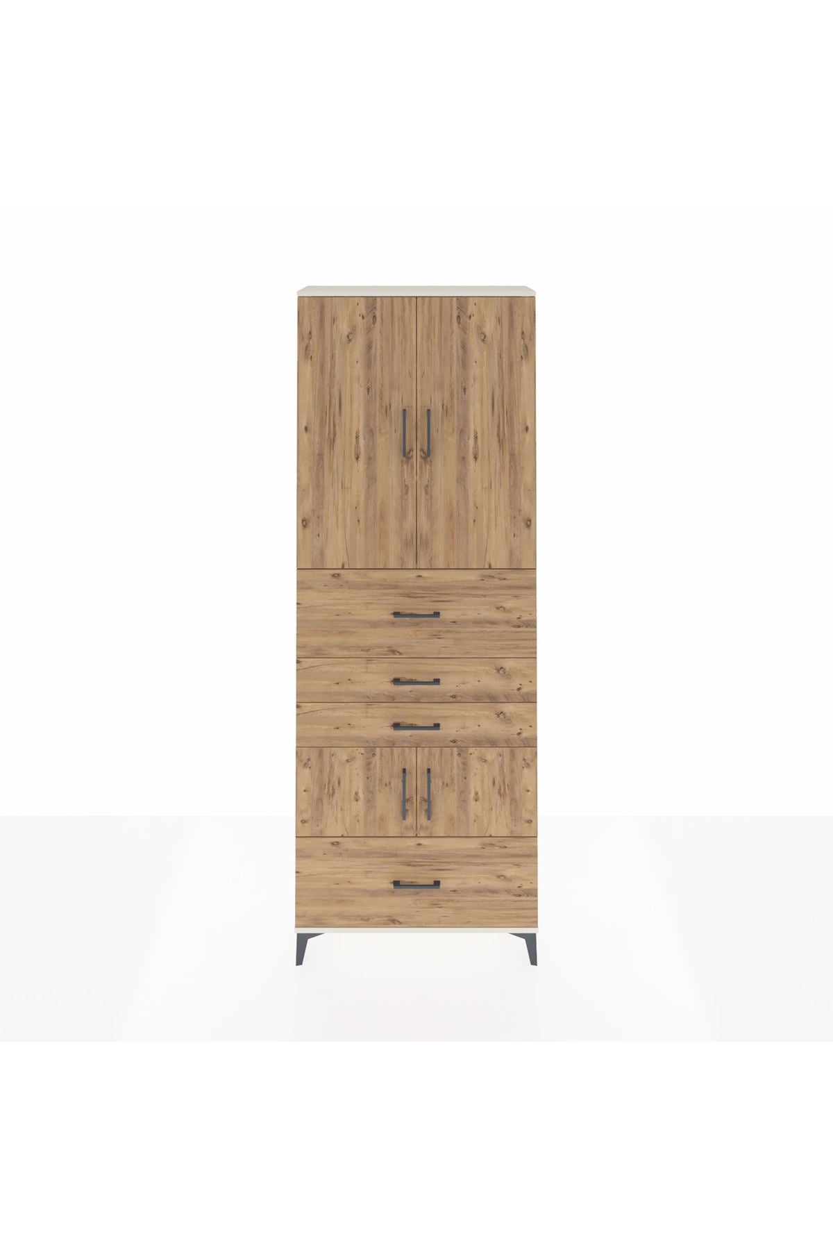 Arges Dolap 4 Raflı 4 Çekmeceli 4 Kapaklı 88x30x243 - S33M179V3A