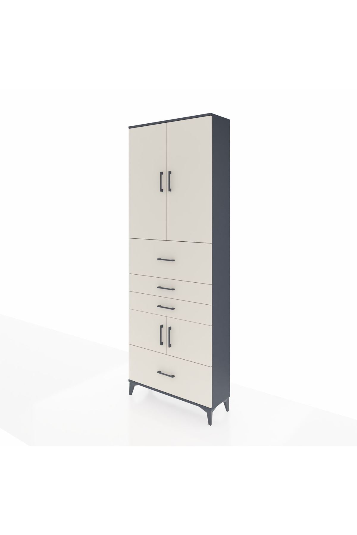 Arges Dolap 4 Raflı 4 Çekmeceli 4 Kapaklı 88x30x243 - S33M179V4A