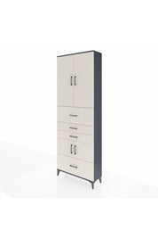 Arges Dolap 4 Raflı 4 Çekmeceli 4 Kapaklı 88x30x243 - S33M179V4A