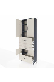 Arges Dolap 4 Raflı 4 Çekmeceli 4 Kapaklı 88x30x243 - S33M179V4A