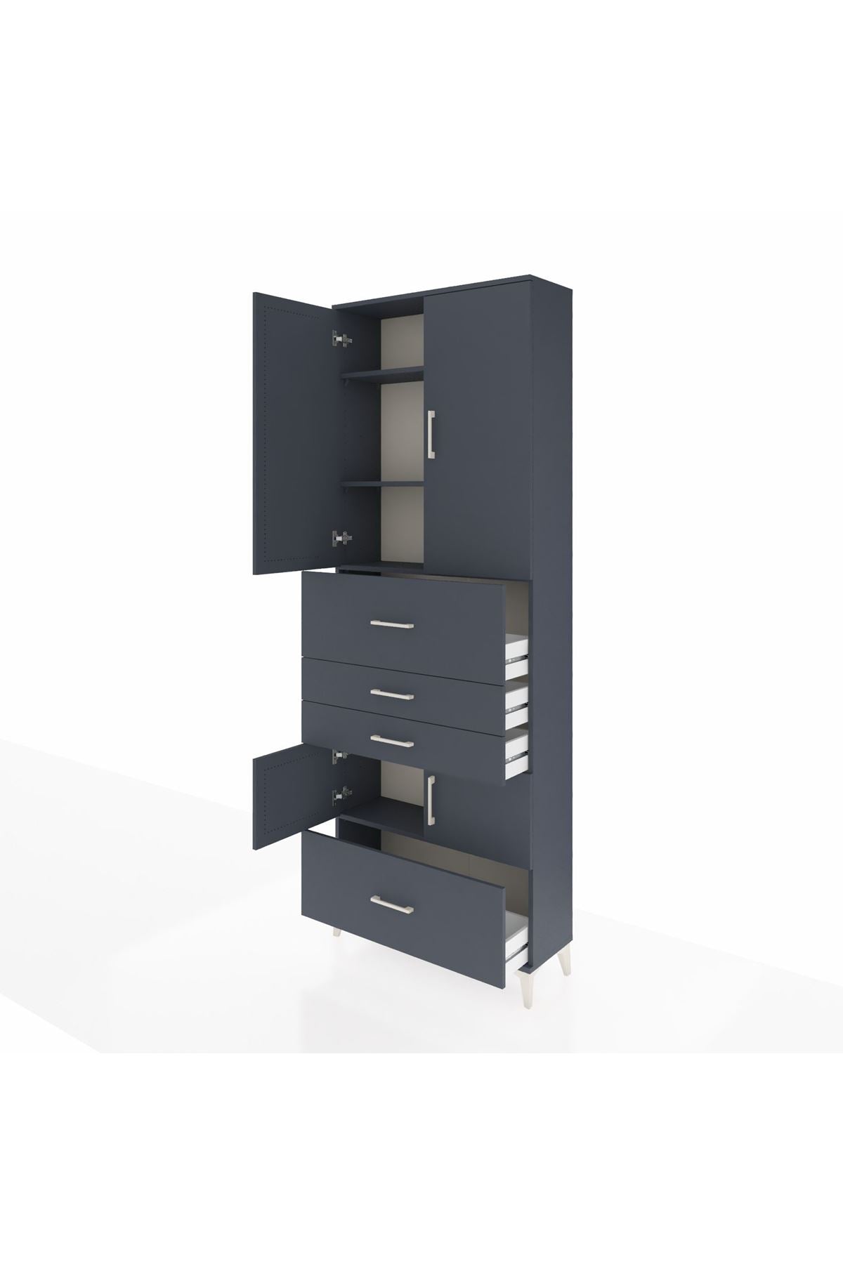 Arges Dolap 4 Raflı 4 Çekmeceli 4 Kapaklı 88x30x243 - S33M179V5A