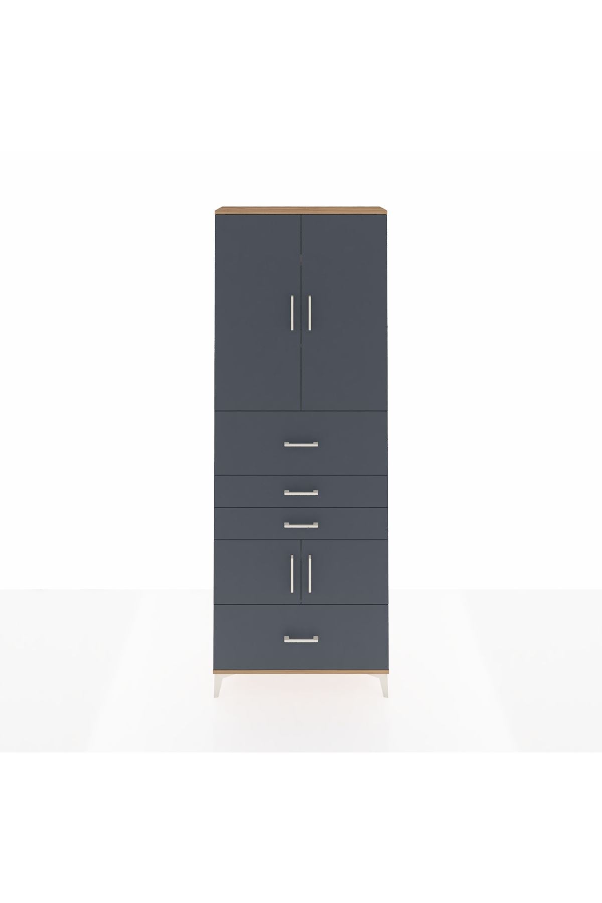 Arges Dolap 4 Raflı 4 Çekmeceli 4 Kapaklı 88x30x243 - S33M179V8A