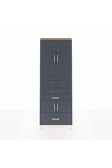 Arges Dolap 4 Raflı 4 Çekmeceli 4 Kapaklı 88x30x243
