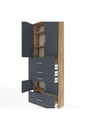 Arges Dolap 4 Raflı 4 Çekmeceli 4 Kapaklı 88x30x243 - S33M179V8A