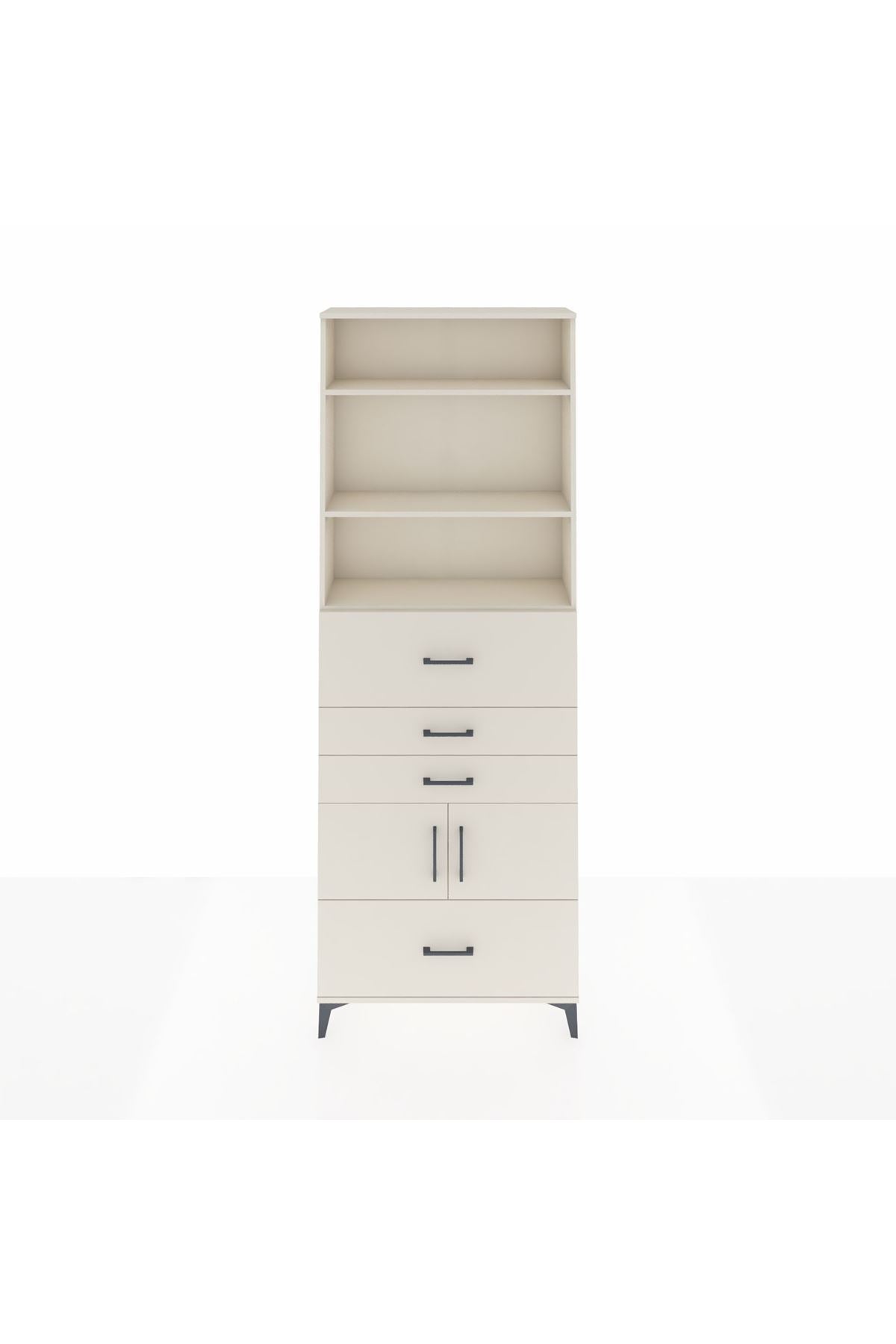 Arges Dolap 4 Raflı 4 Çekmeceli 2 Kapaklı 88x30x243 - S33M180V1A