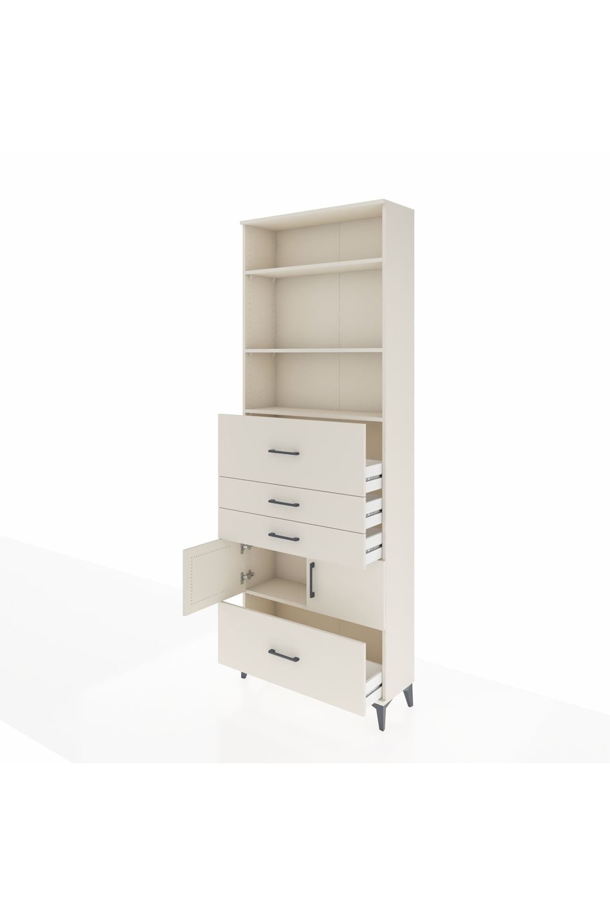 Arges Dolap 4 Raflı 4 Çekmeceli 2 Kapaklı 88x30x243 - S33M180V1A