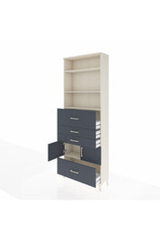 Arges Dolap 4 Raflı 4 Çekmeceli 2 Kapaklı 88x30x243 - S33M180V2A