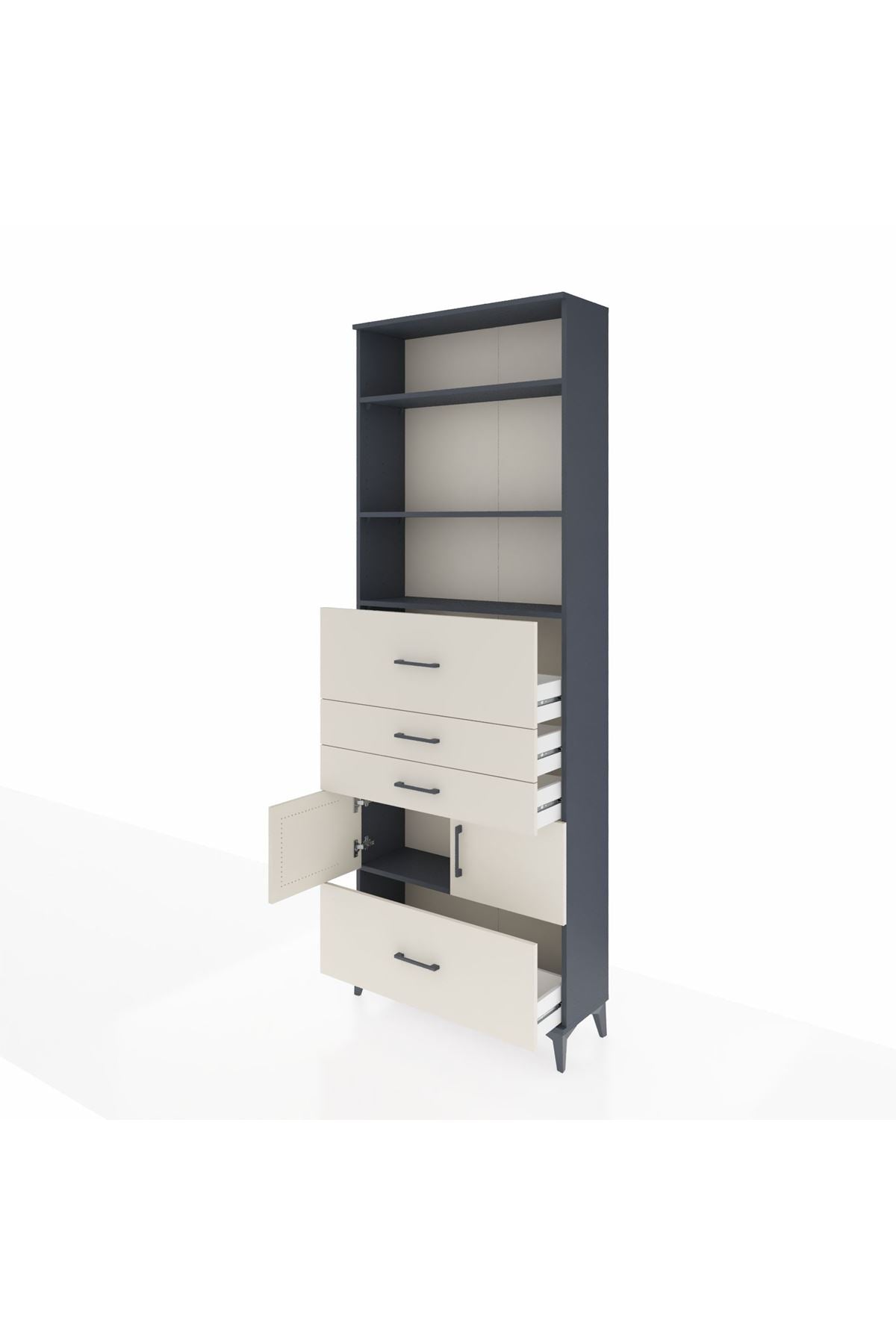 Arges Dolap 4 Raflı 4 Çekmeceli 2 Kapaklı 88x30x243 - S33M180V4A