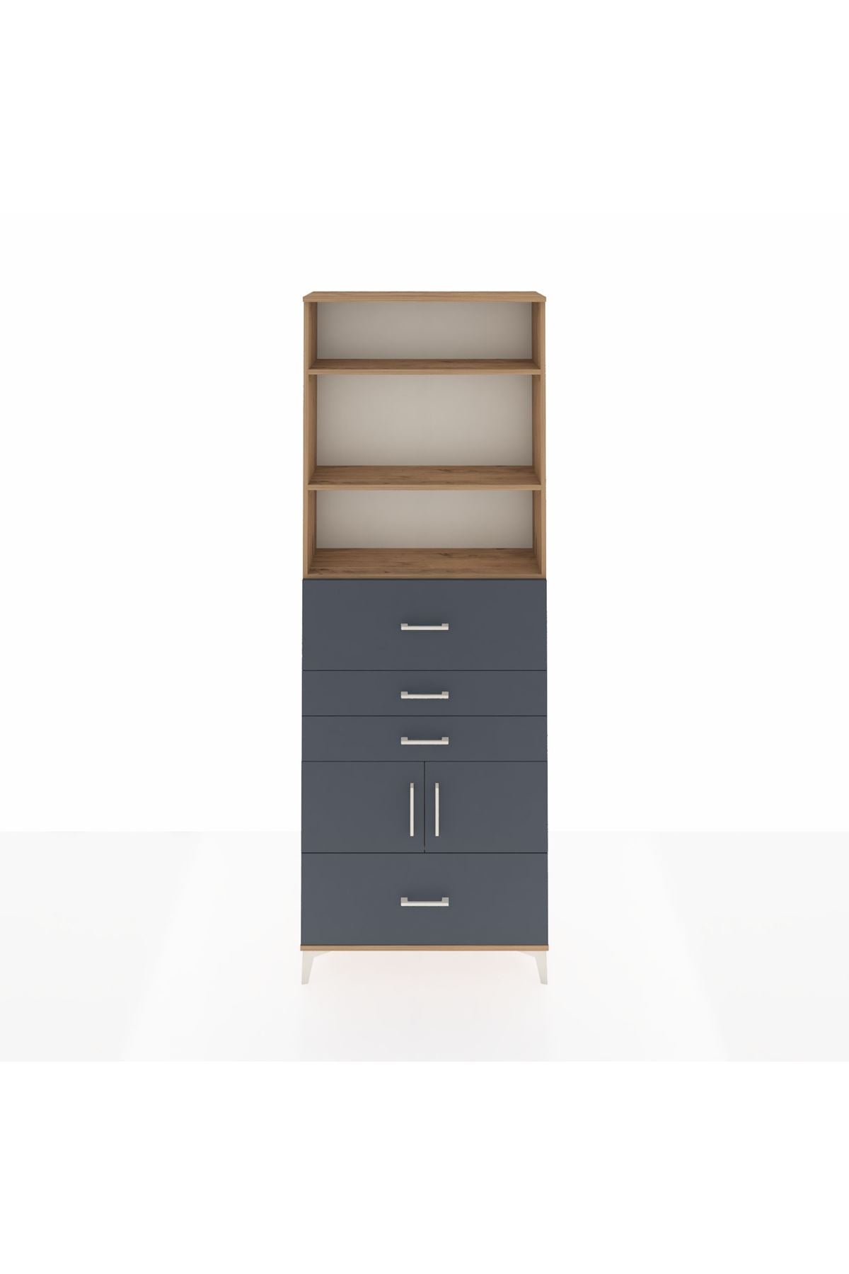 Arges Dolap 4 Raflı 4 Çekmeceli 2 Kapaklı 88x30x243 - S33M180V8A