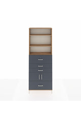 Arges Dolap 4 Raflı 4 Çekmeceli 2 Kapaklı 88x30x243