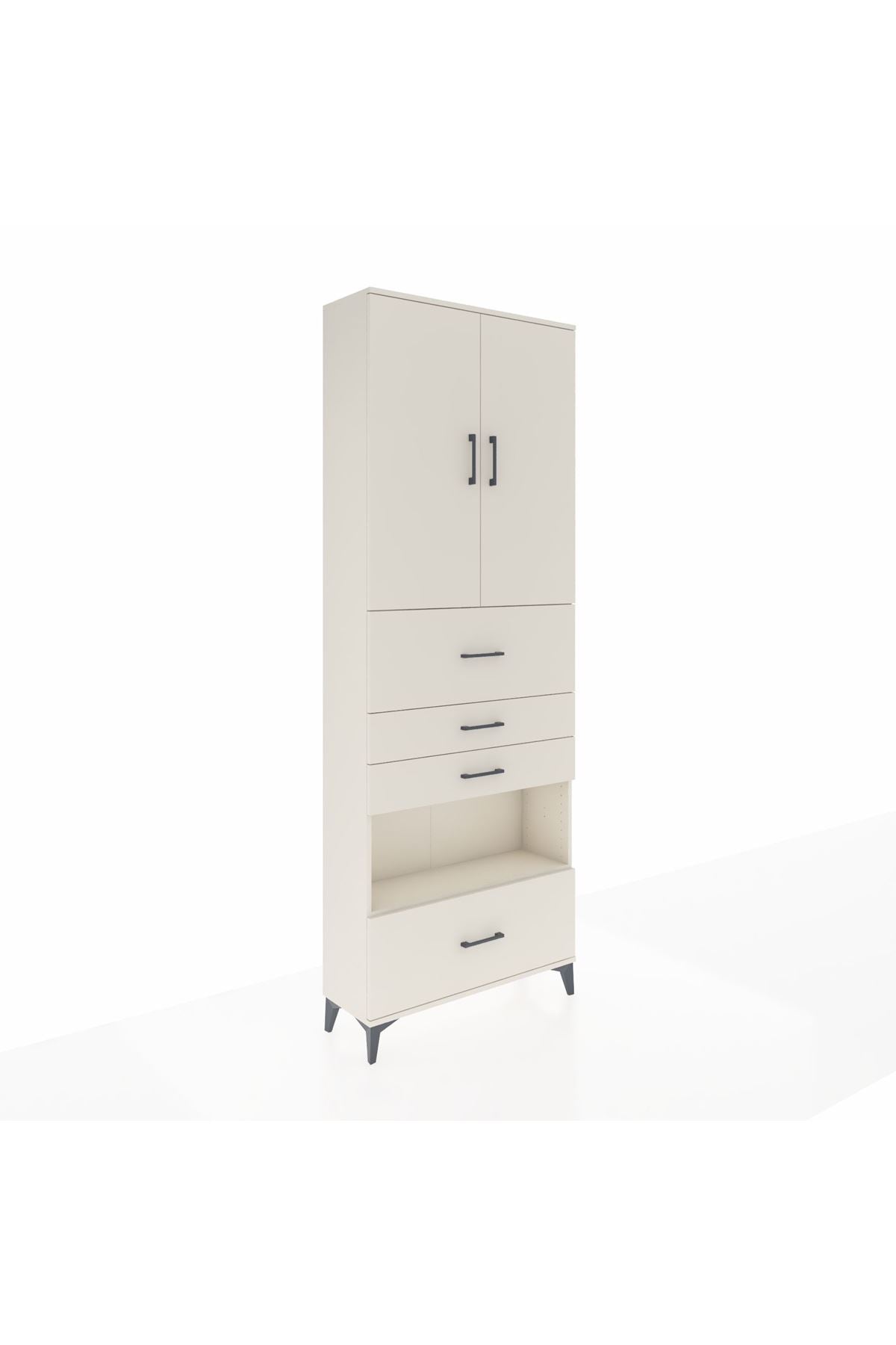 Arges Dolap 4 Raflı 4 Çekmeceli 2 Kapaklı 88x30x243 - S33M181V1A