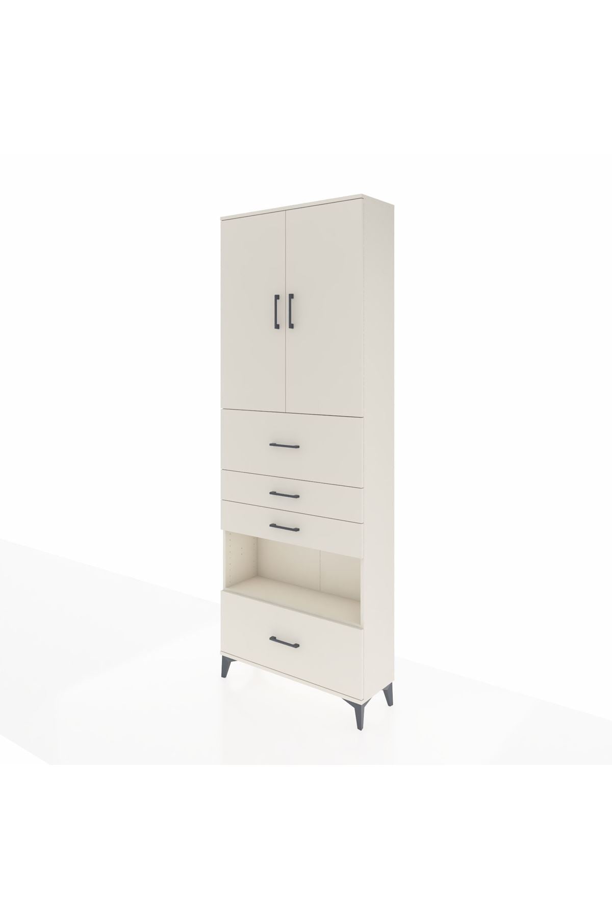 Arges Dolap 4 Raflı 4 Çekmeceli 2 Kapaklı 88x30x243 - S33M181V1A