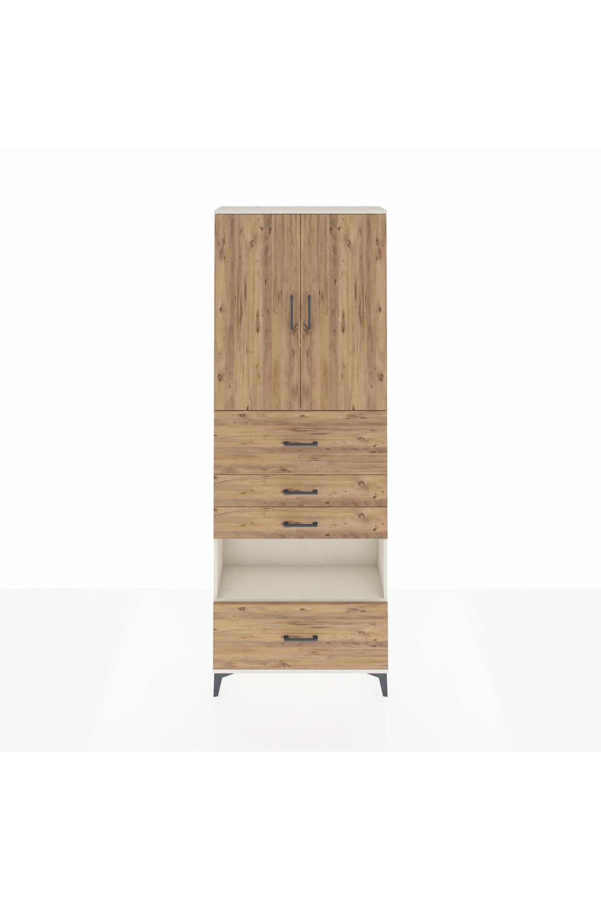 Arges Dolap 4 Raflı 4 Çekmeceli 2 Kapaklı 88x30x243 - S33M181V3A