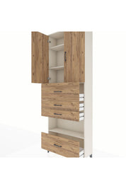 Arges Dolap 4 Raflı 4 Çekmeceli 2 Kapaklı 88x30x243 - S33M181V3A