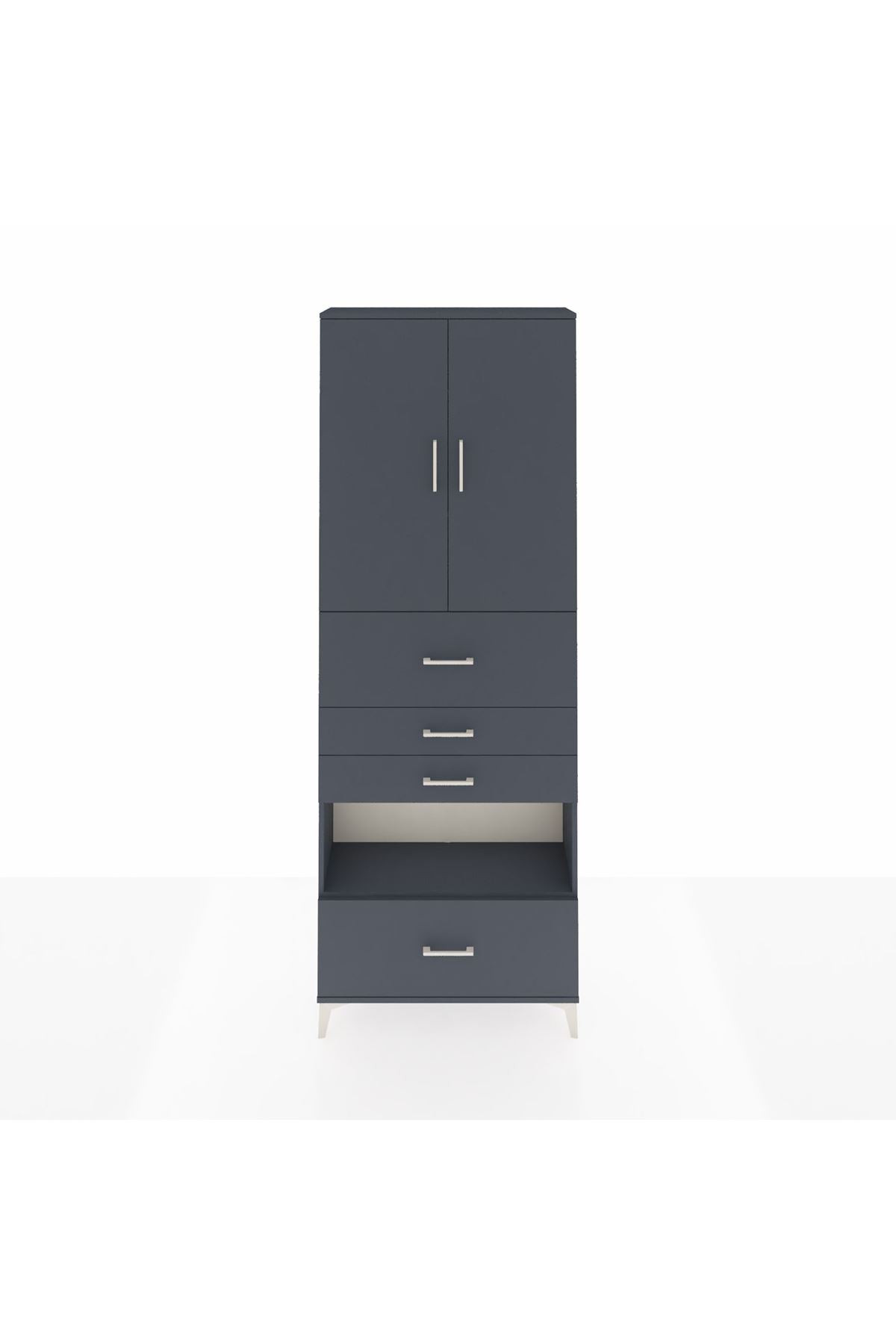 Arges Dolap 4 Raflı 4 Çekmeceli 2 Kapaklı 88x30x243 - S33M181V5A
