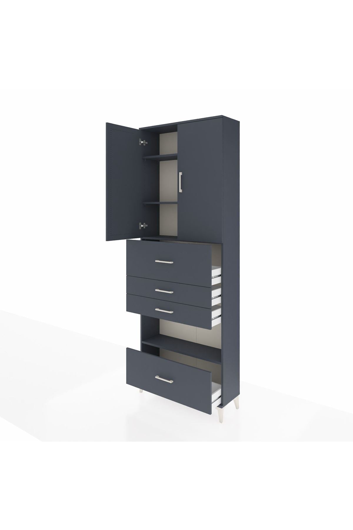 Arges Dolap 4 Raflı 4 Çekmeceli 2 Kapaklı 88x30x243 - S33M181V5A