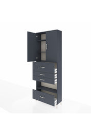 Arges Dolap 4 Raflı 4 Çekmeceli 2 Kapaklı 88x30x243 - S33M181V5A