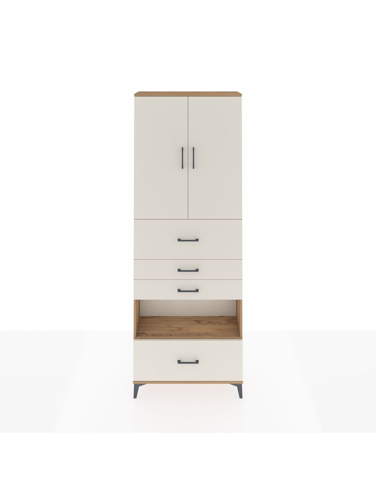 Arges Dolap 4 Raflı 4 Çekmeceli 2 Kapaklı 88x30x243 - S33M181V7A