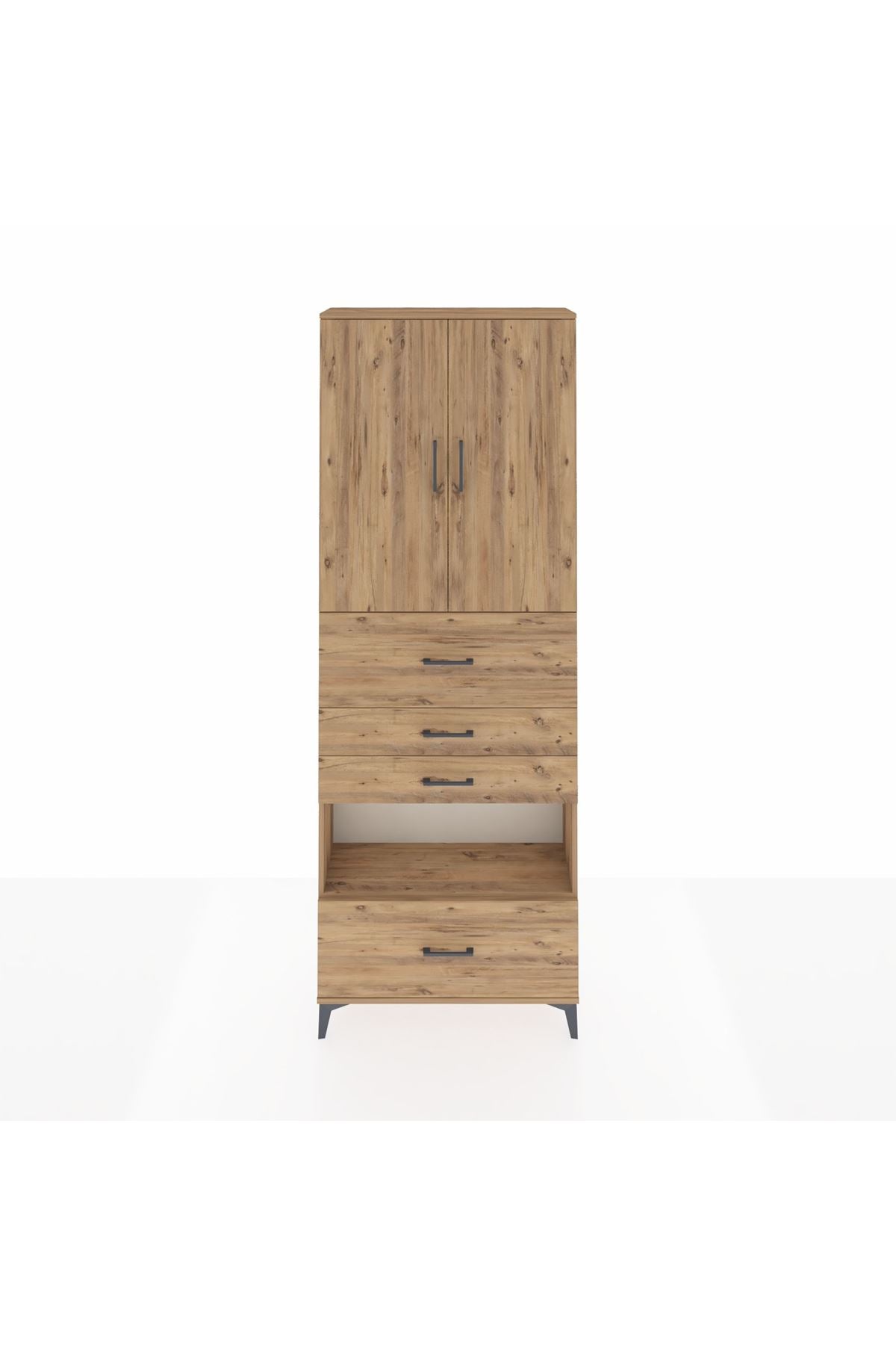 Arges Dolap 4 Raflı 4 Çekmeceli 2 Kapaklı 88x30x243 - S33M181V9A