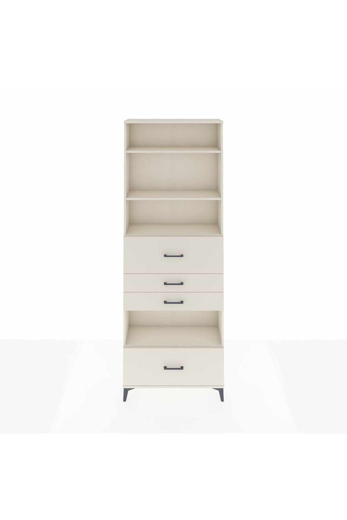 Arges Dolap 4 Raflı 4 Çekmeceli 88x30x243 - S33M182V1A