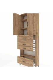 Arges Dolap 4 Raflı 4 Çekmeceli 2 Kapaklı 88x30x243 - S33M181V9A