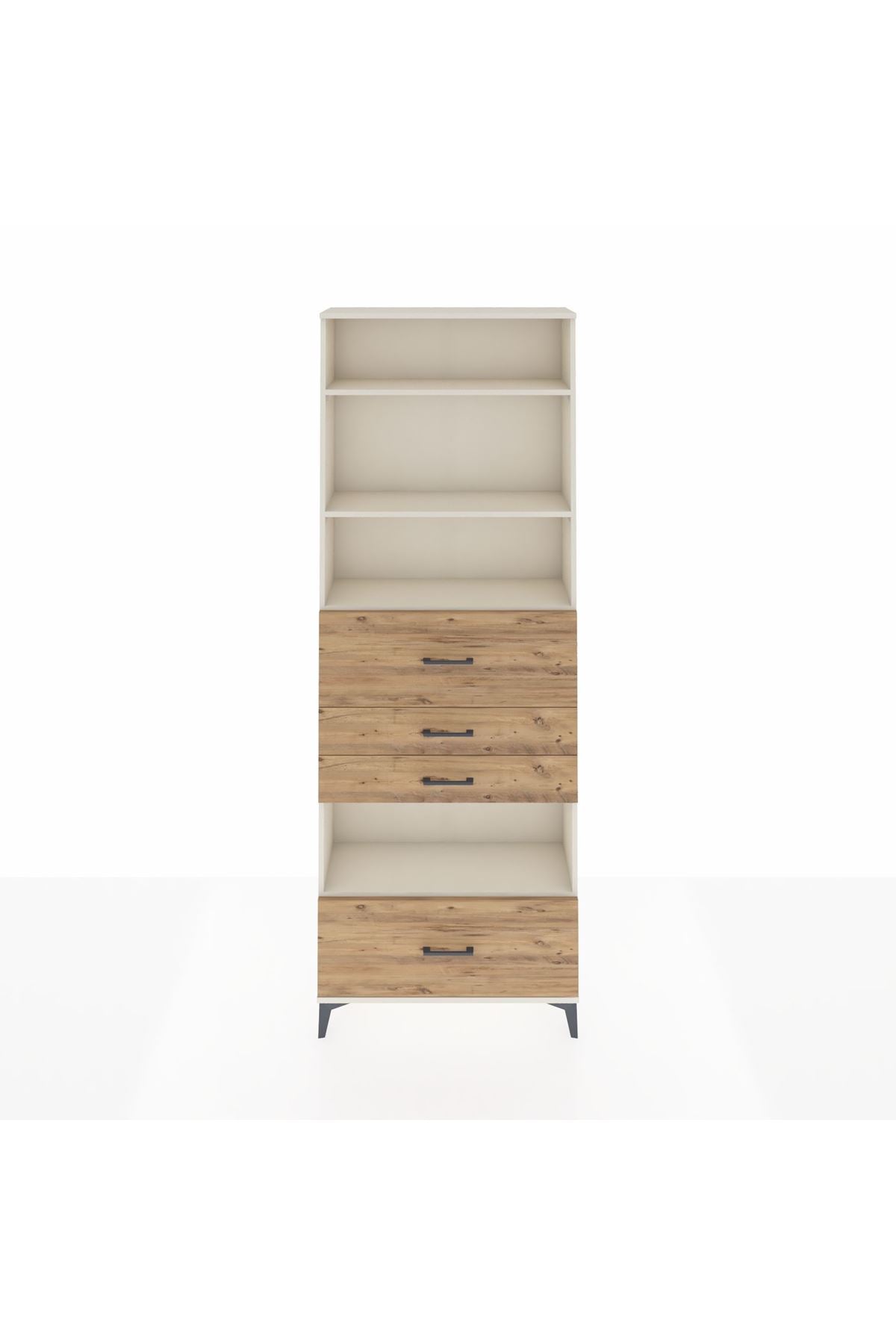 Arges Dolap 4 Raflı 4 Çekmeceli 88x30x243 - S33M182V3A