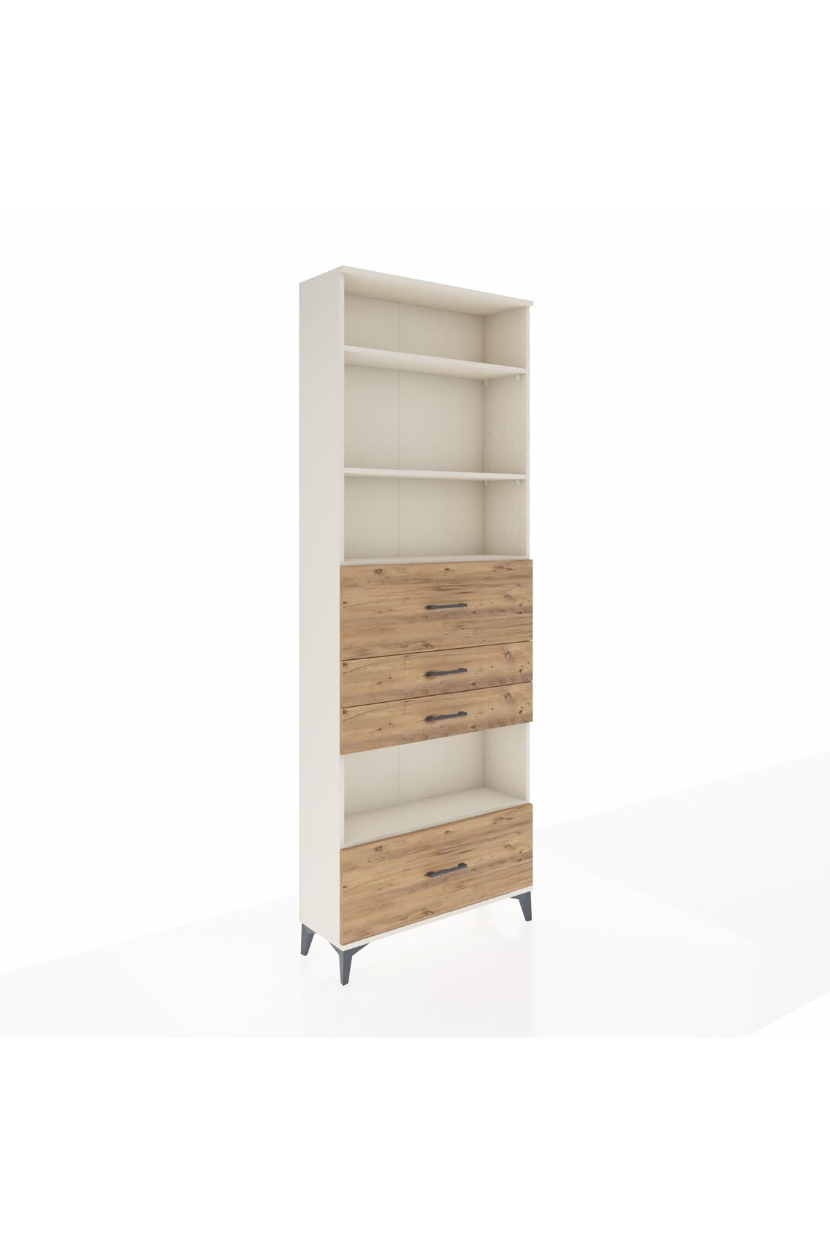 Arges Dolap 4 Raflı 4 Çekmeceli 88x30x243 - S33M182V3A