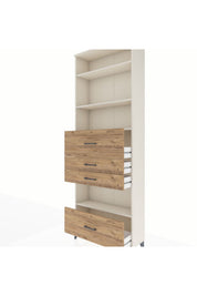 Arges Dolap 4 Raflı 4 Çekmeceli 88x30x243 - S33M182V3A