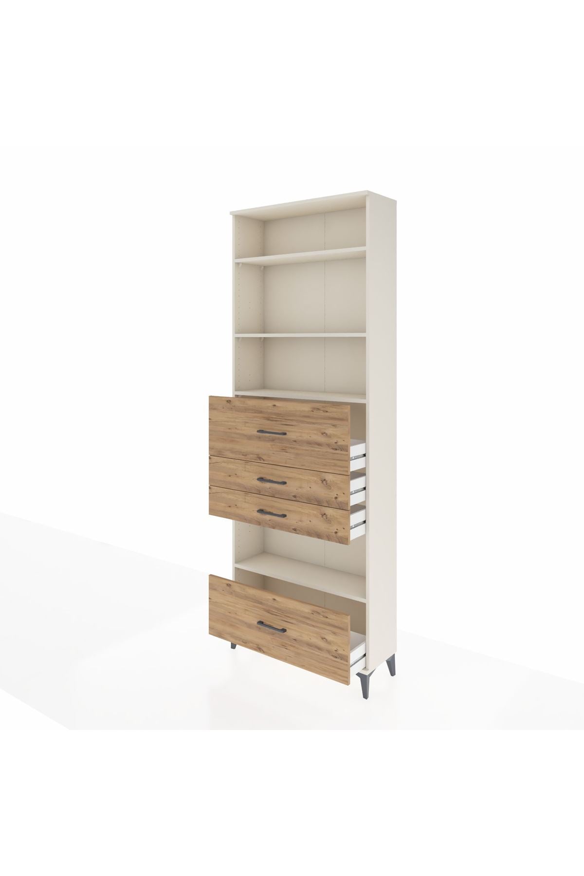Arges Dolap 4 Raflı 4 Çekmeceli 88x30x243 - S33M182V3A