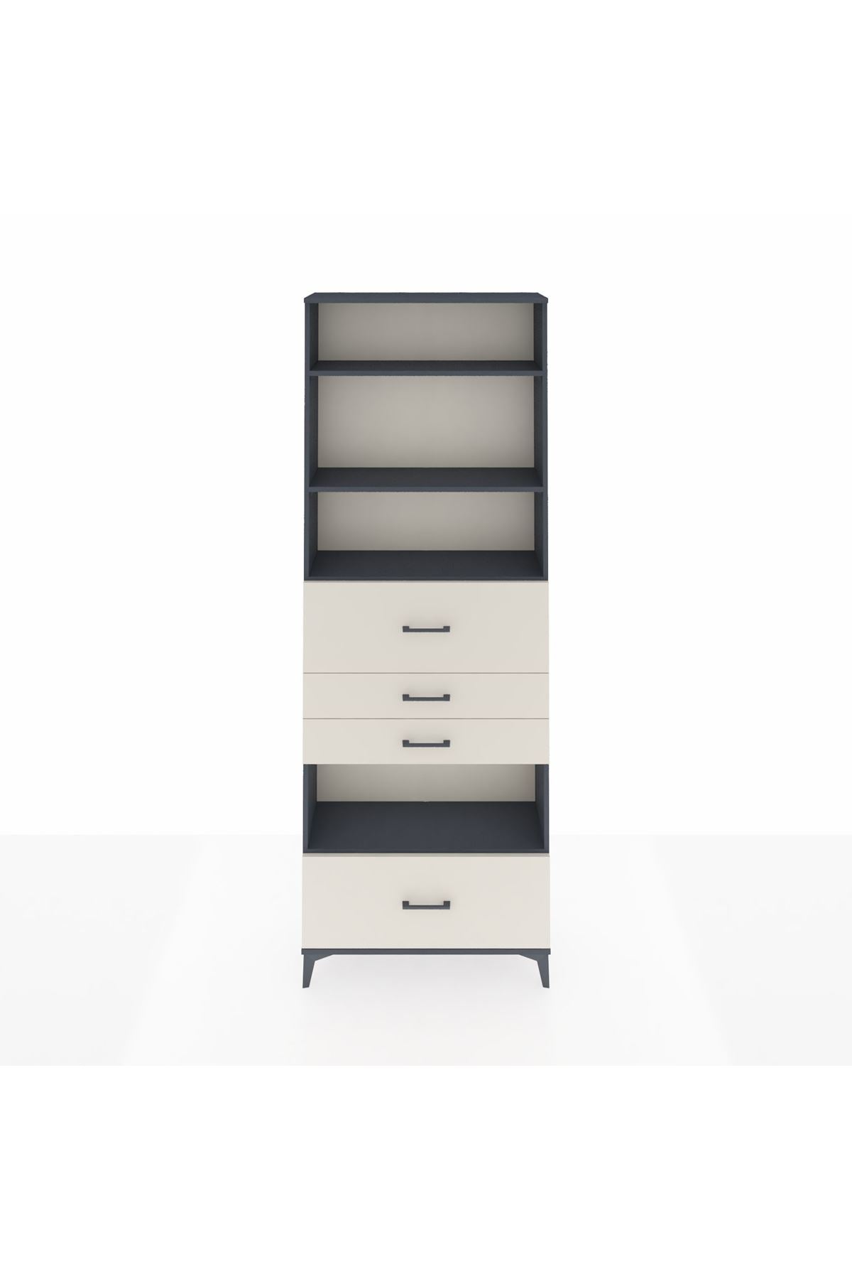Arges Dolap 4 Raflı 4 Çekmeceli 88x30x243 - S33M182V4A