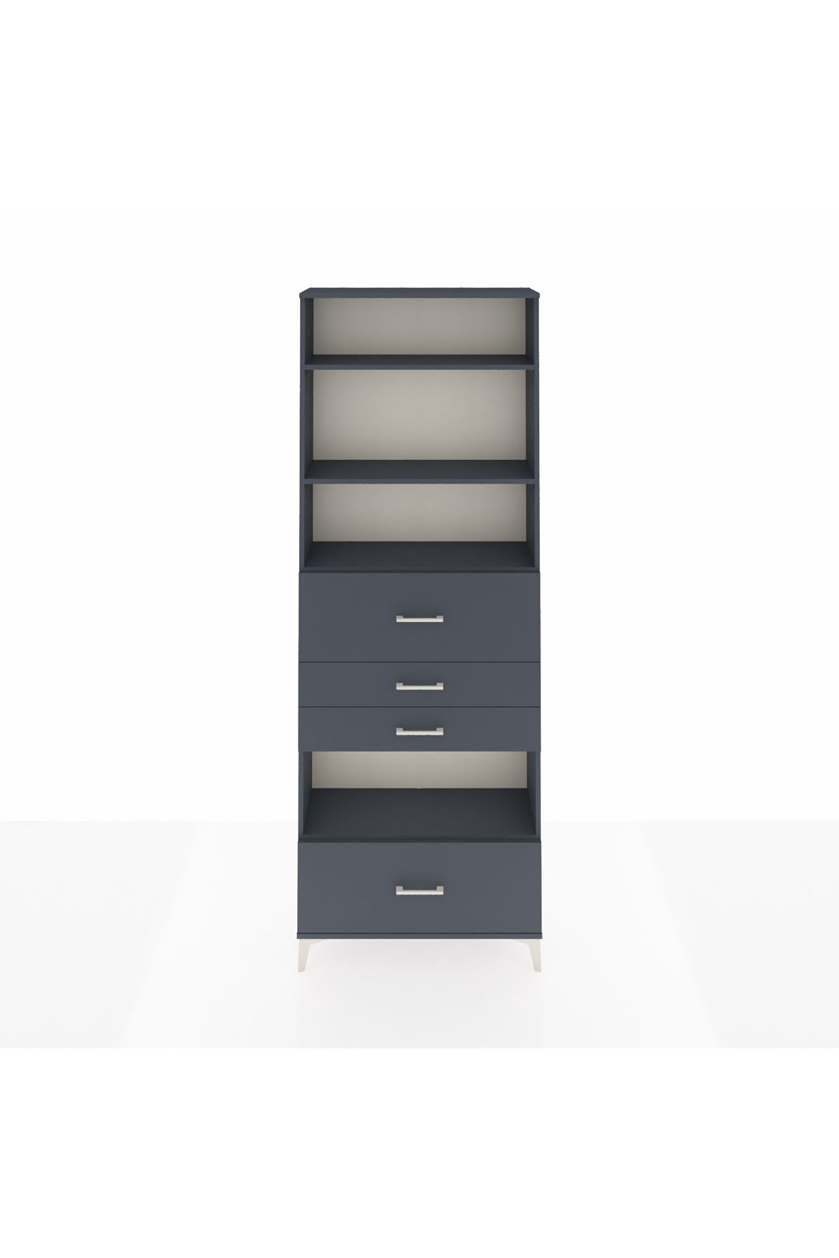 Arges Dolap 4 Raflı 4 Çekmeceli 88x30x243 - S33M182V5A