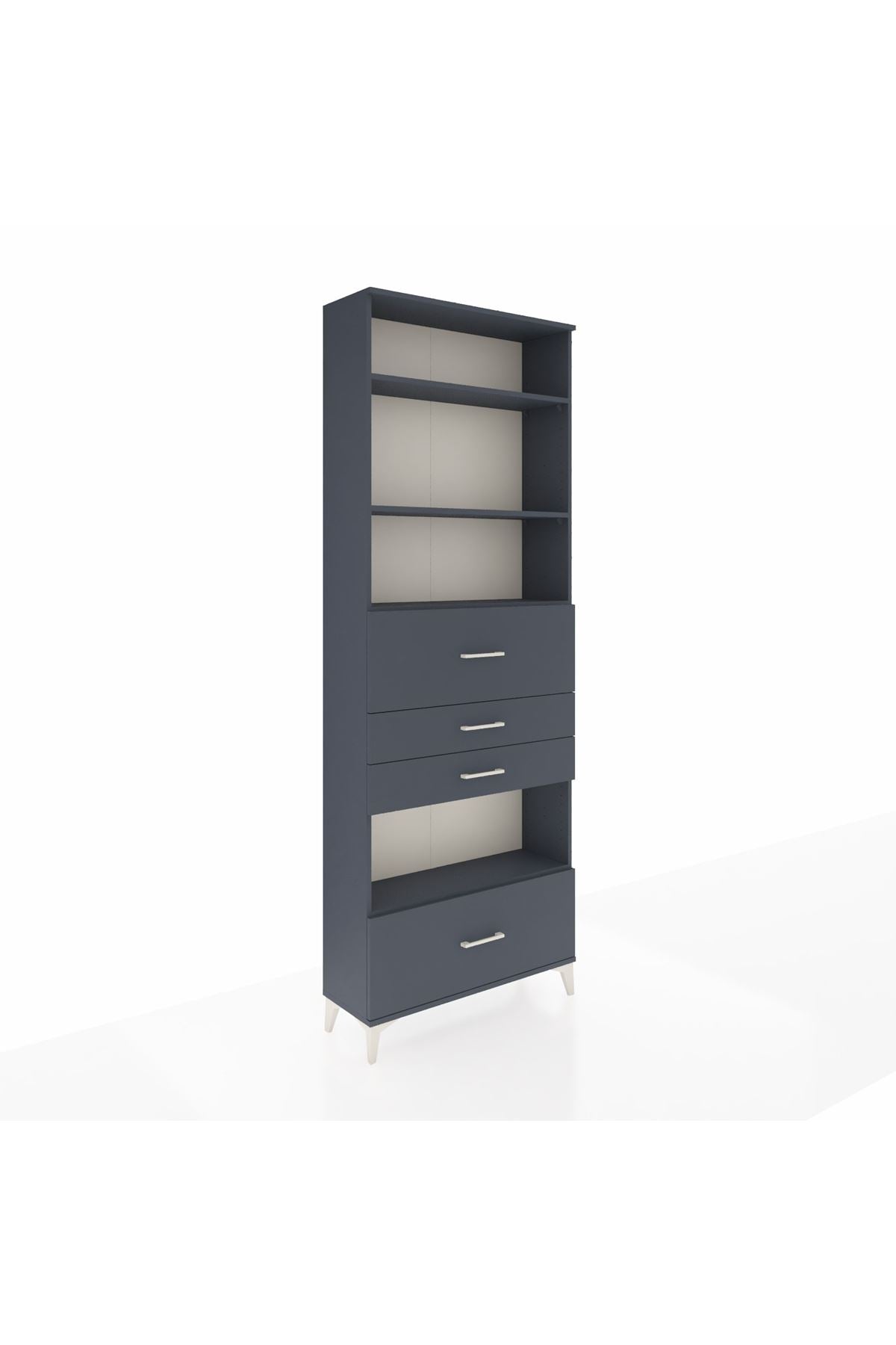 Arges Dolap 4 Raflı 4 Çekmeceli 88x30x243 - S33M182V5A
