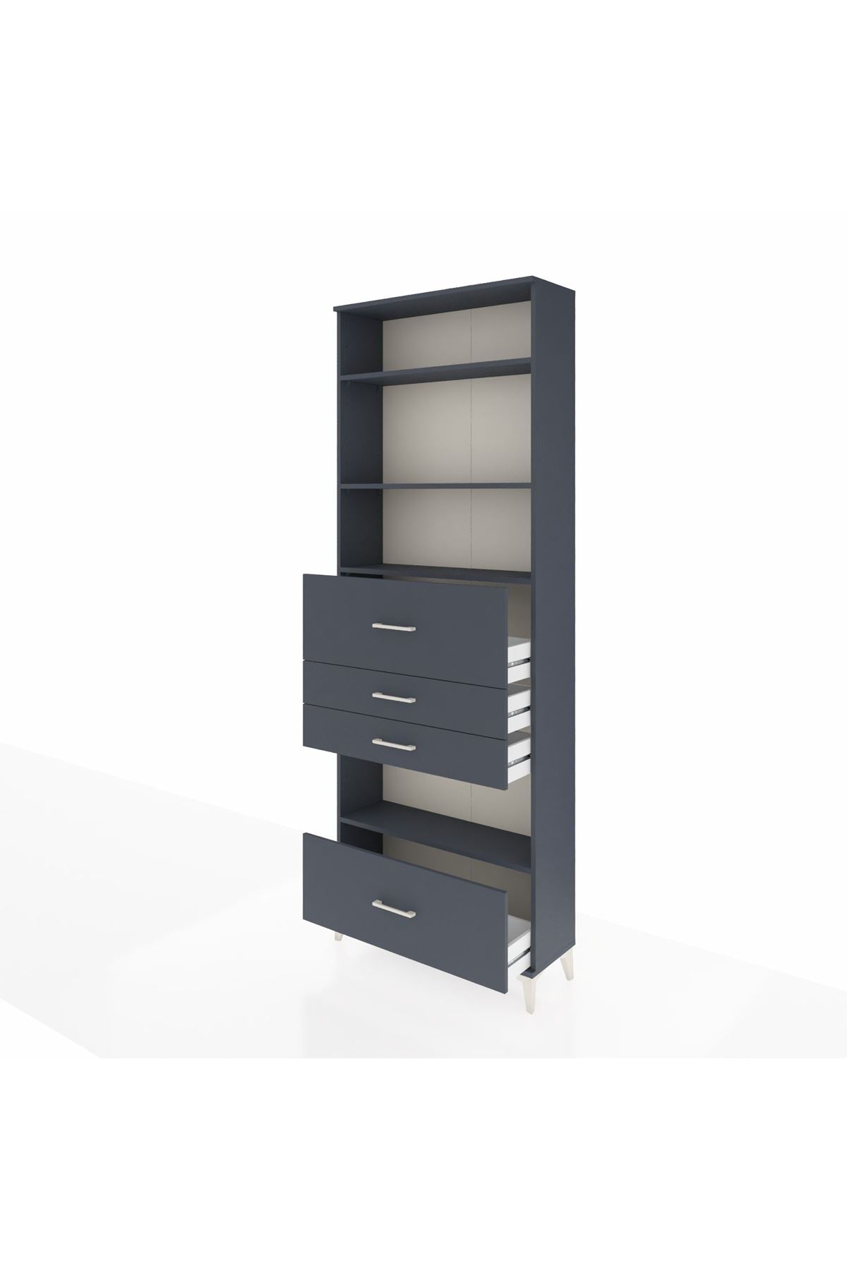 Arges Dolap 4 Raflı 4 Çekmeceli 88x30x243 - S33M182V5A