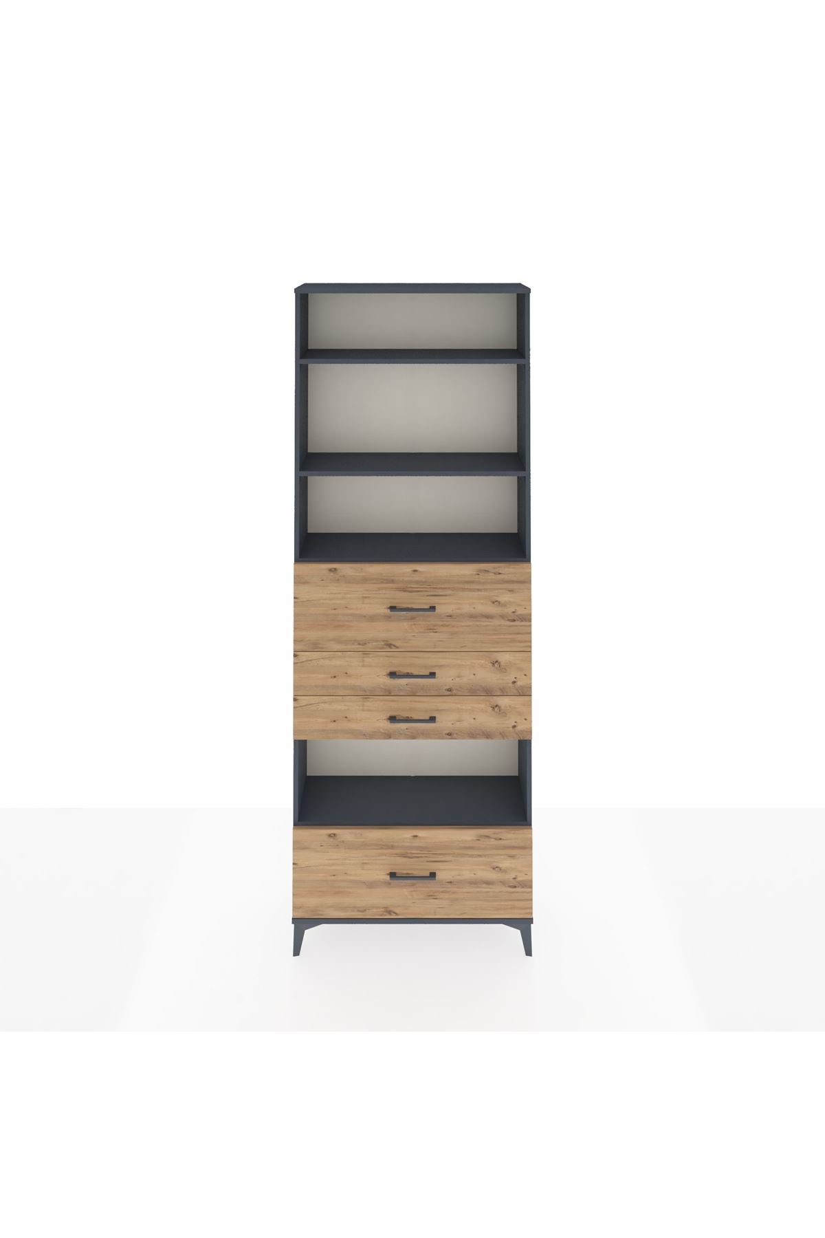 Arges Dolap 4 Raflı 4 Çekmeceli 88x30x243 - S33M182V6A