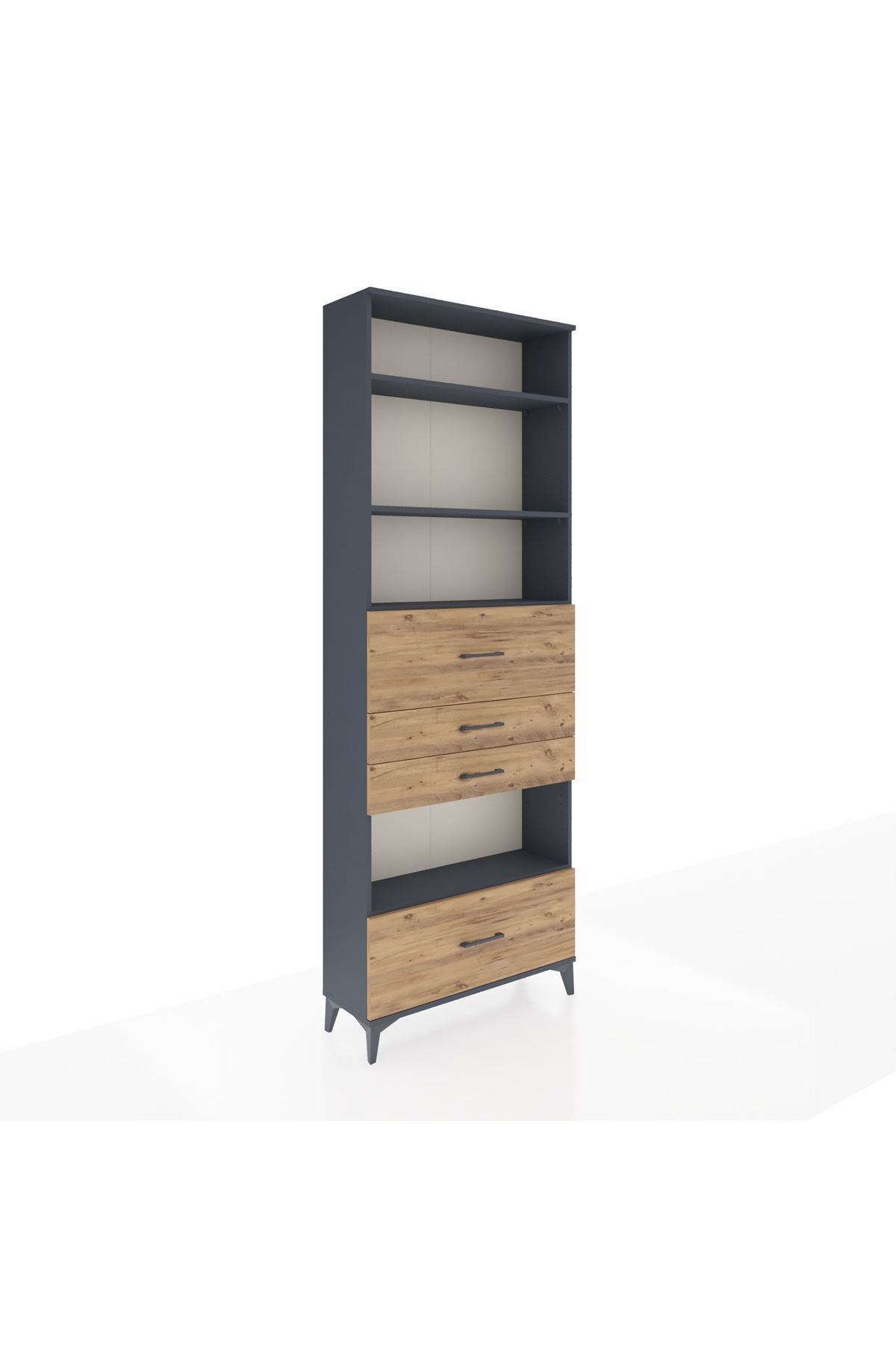 Arges Dolap 4 Raflı 4 Çekmeceli 88x30x243 - S33M182V6A